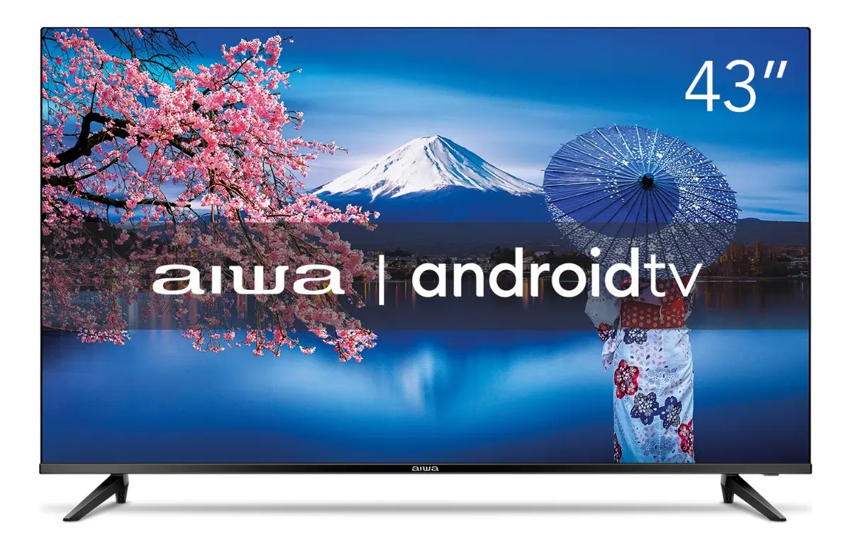 Smart TV AIWA 43” Android Full HD Borda Ultrafina HDR10 Dolby Áudio AWS-TV-43