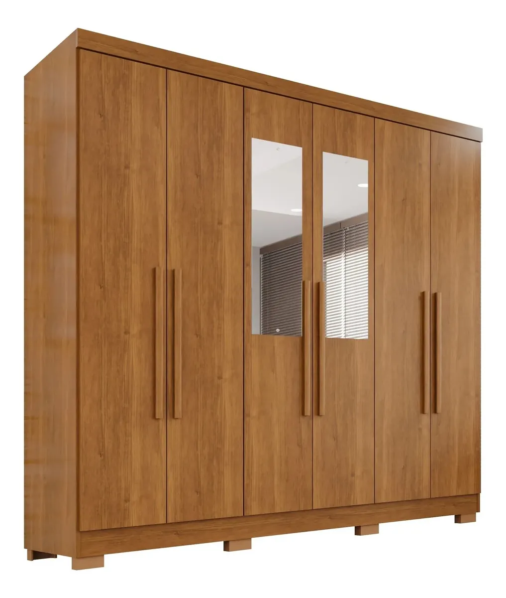 Guarda-roupa Casal Com Espelho 6 Portas 2 Gavetas França