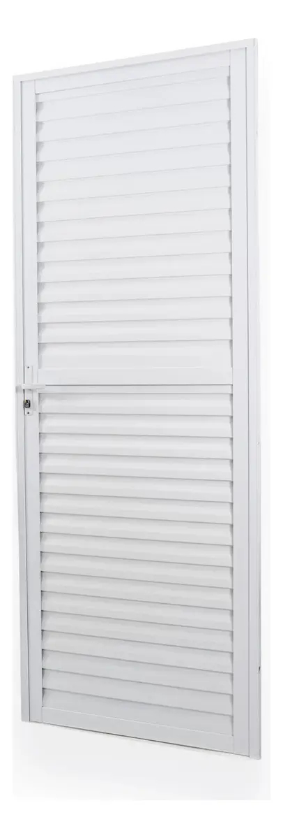 Porta de Alumínio Laminada 210x60cm Soft Plus Mgm Abertura Direita Branco
