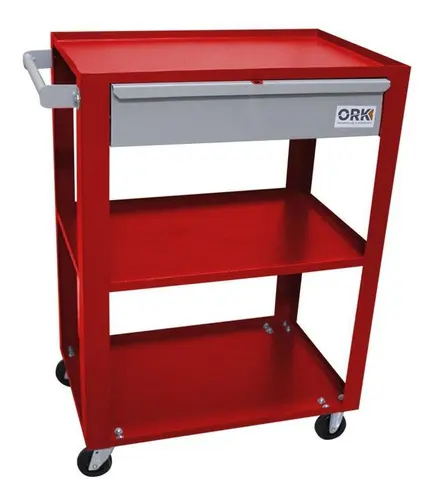 Carrinho Mecânico Aberto 1 Gaveta ORK com Rodas 60x40cm