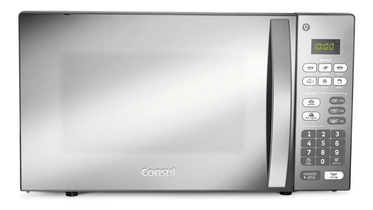 Micro-ondas CM020BF 20 Litros Espelhado com Função Descongelar Cor Cinza e Inox