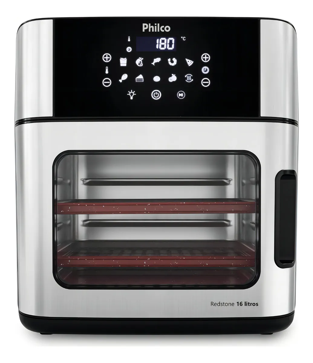 Fritadeira Air Fryer Philco PAF16A 4 Em 1 Painel Digital 16l Preto