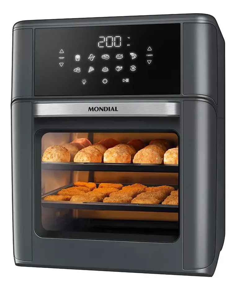 Fritadeira Air Fryer Oven Mondial Afon-12l-fg 12l Digital 20 Preto 110/220V