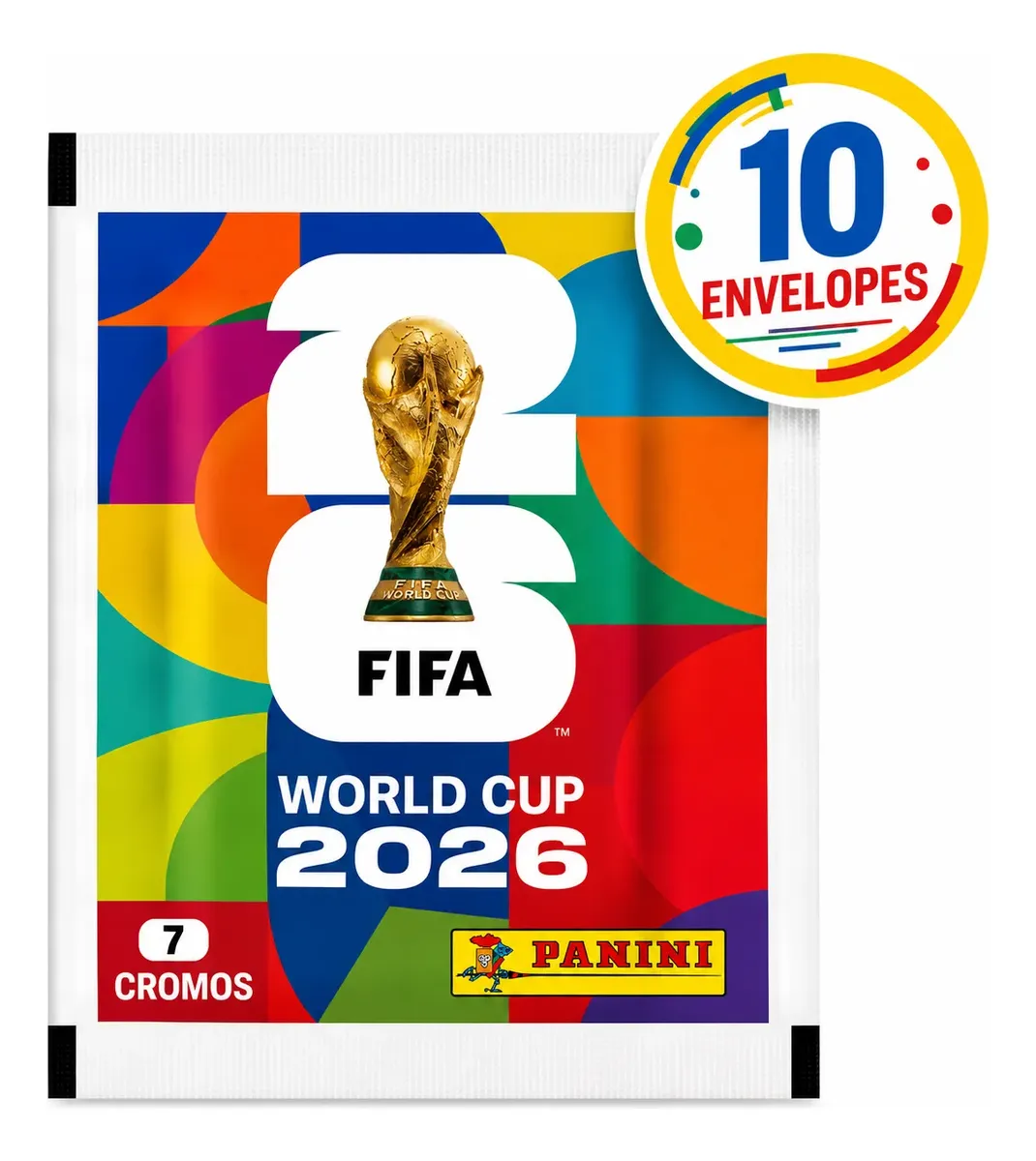 Kit 70 Figurinhas 10 Envelopes Copa Do Mundo 2026 Oficial