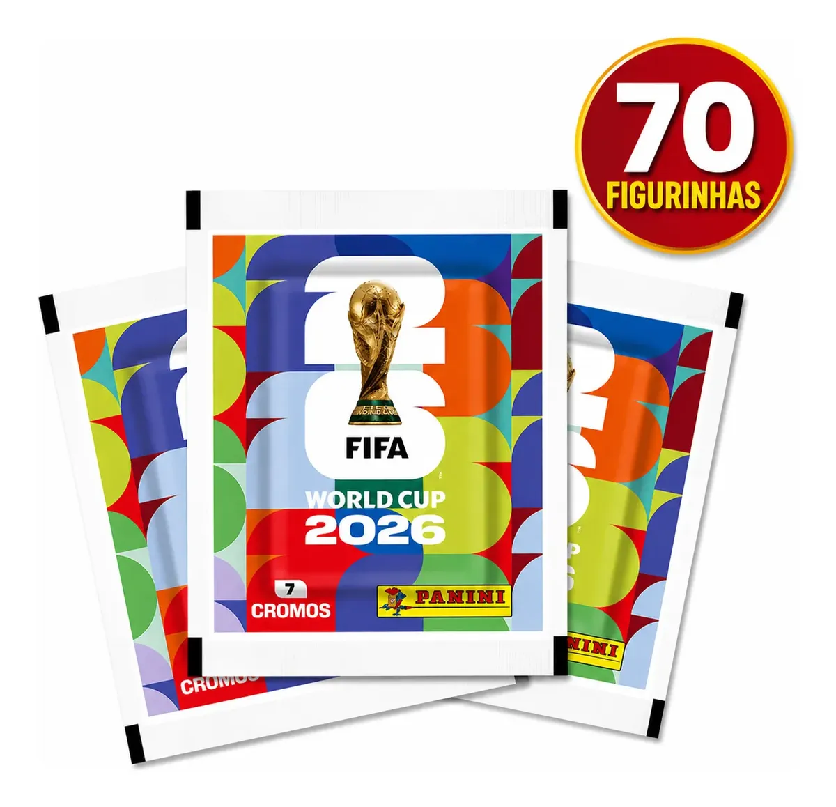 Kit 70 Figurinhas 10 Envelopes Oficial Copa Do Mundo 2026