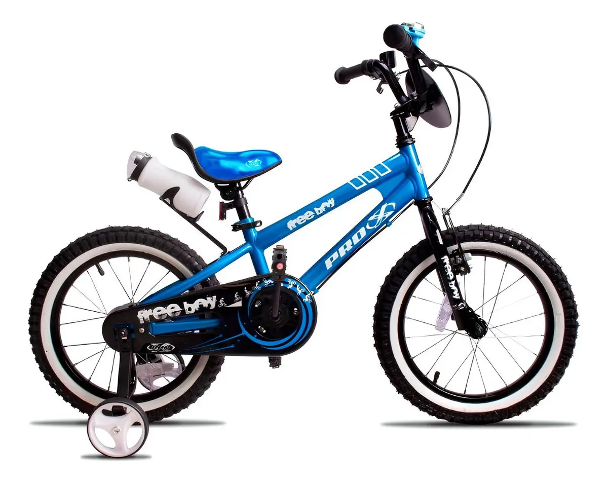 Bicicleta Infantil Pro-X Freeboy Aro 16 Azul com Rodinhas e Campainha