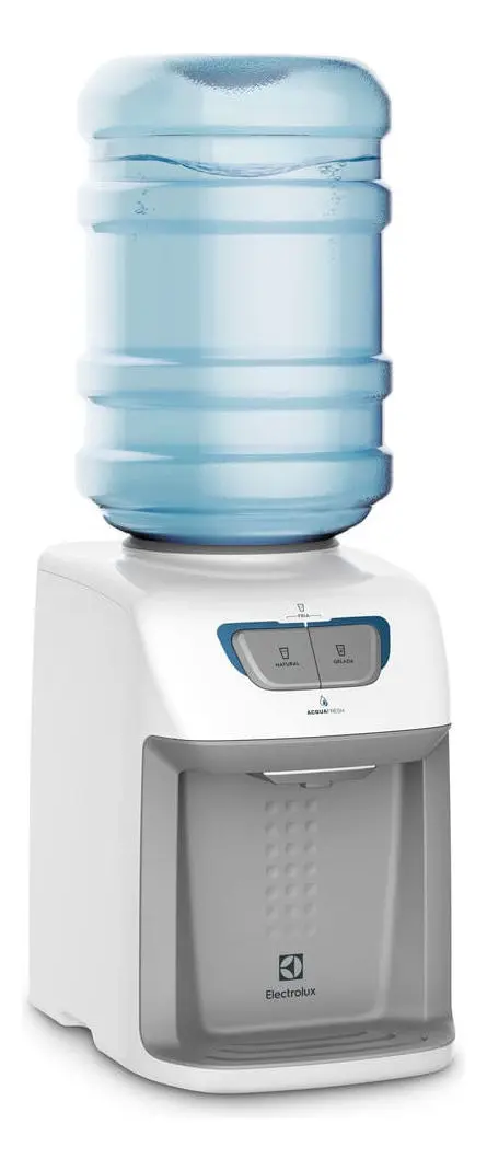Bebedouro de Água Gelada Fria e Natural Elétrico Eletronico placa Electrolux para galão Bivolt Branco