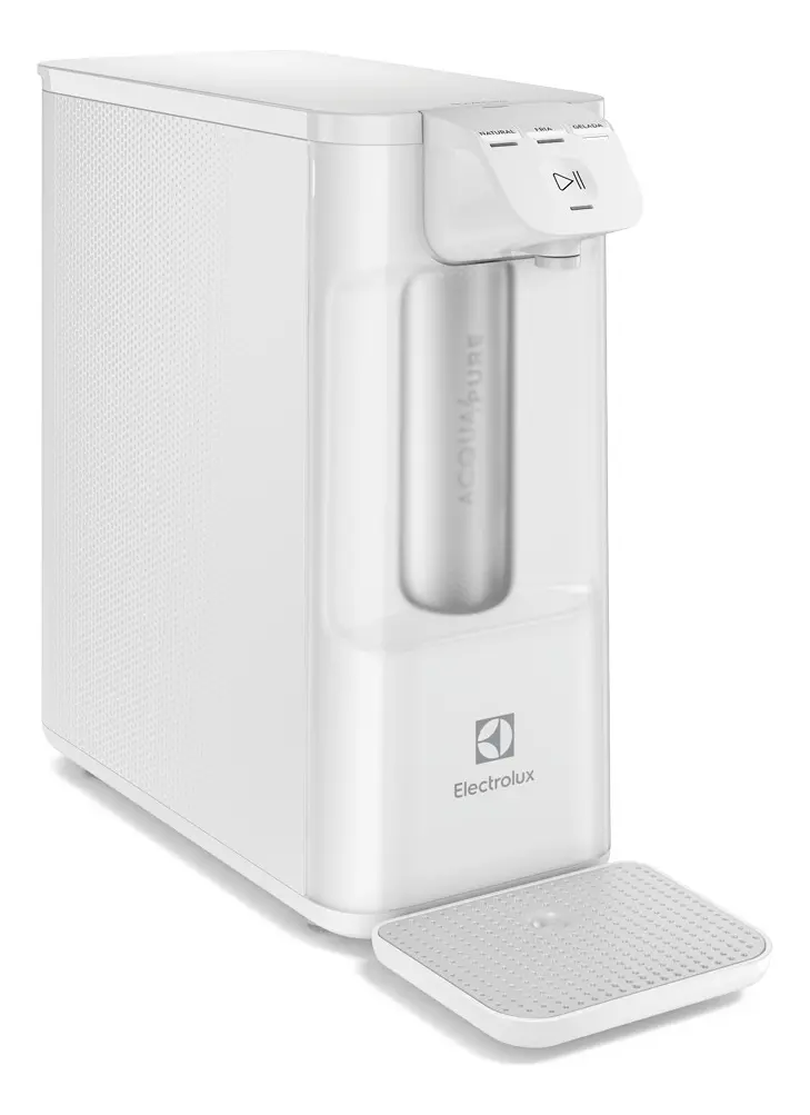 Purificador de Água Gelada Fria e Natural Eletronico Placa Compacto Electrolux PE12B com Filtro Carvão 6 meses ou 3000L Painel