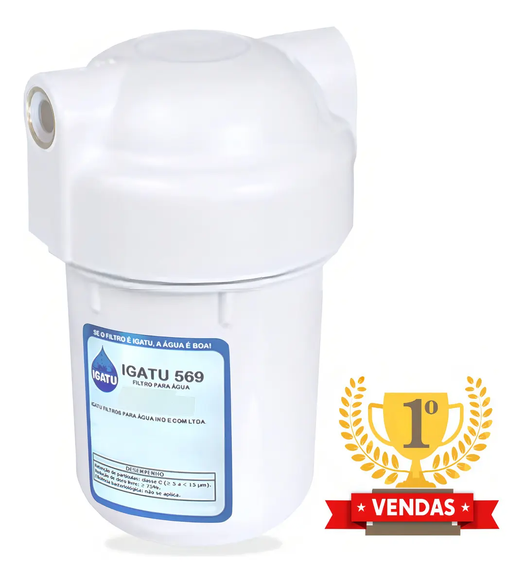 Filtro de Água Externo Igatu 569 Branco, Alto Fluxo, 3 Etapas