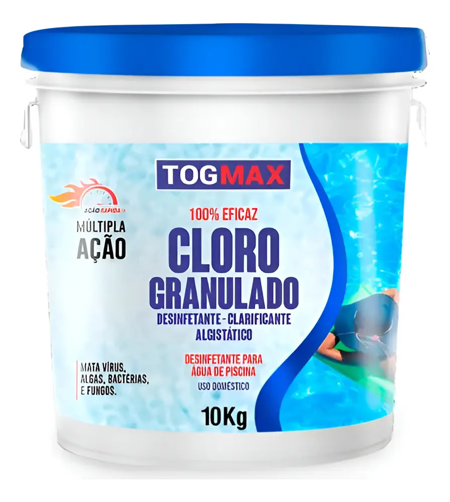 Togmax Balde Limpeza Multipla Açao 3 Em 1 Clorador 10kg