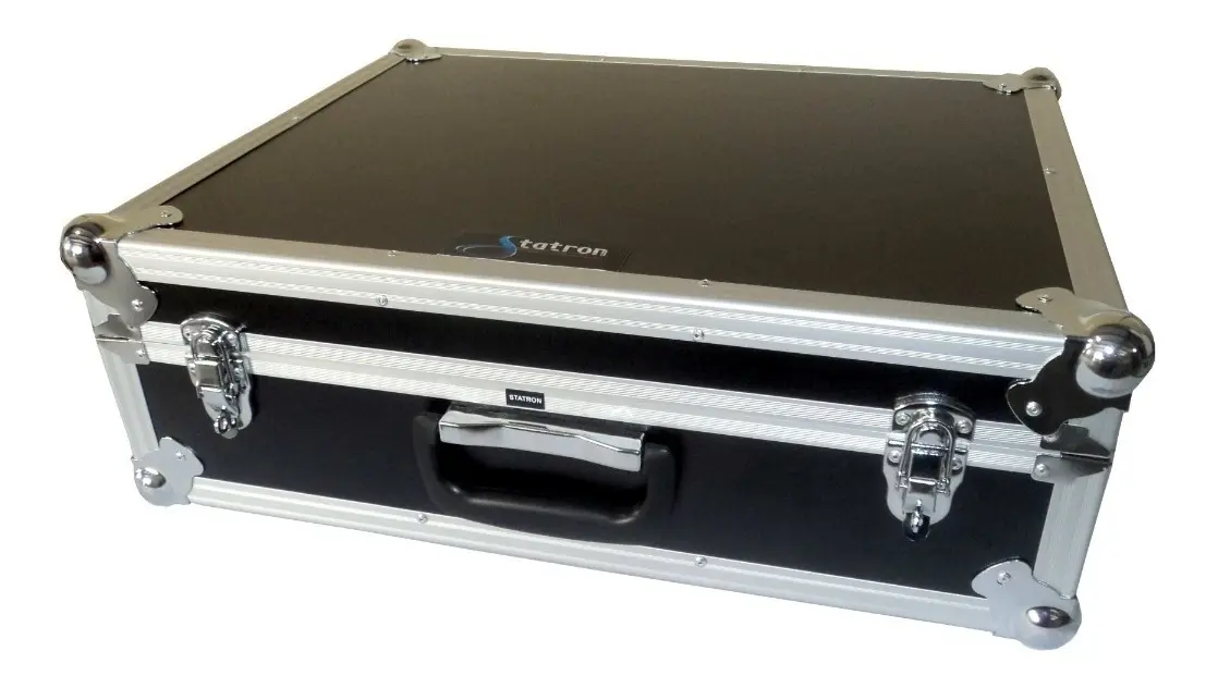 Mala De Aluminio Ferramentas Grande Case 50x40x16cm Sta Cor Preto