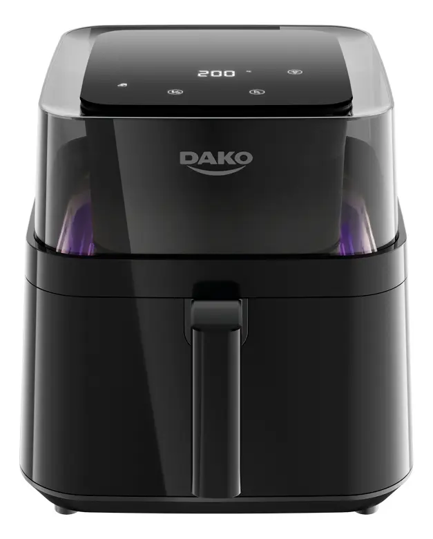 Fritadeira Air Fryer Dako Digital 6 Litros 360° 4 Em 1 Cor Preto
