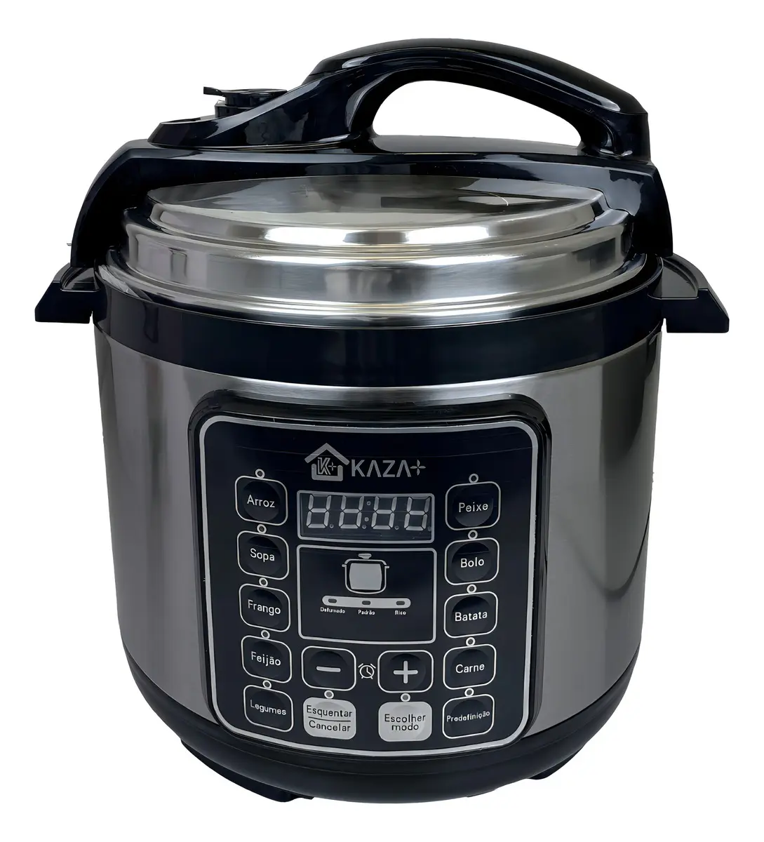 Panela De Pressão Elétrica 5 Litros 1000w Kaza+ Inox Cor Prateado