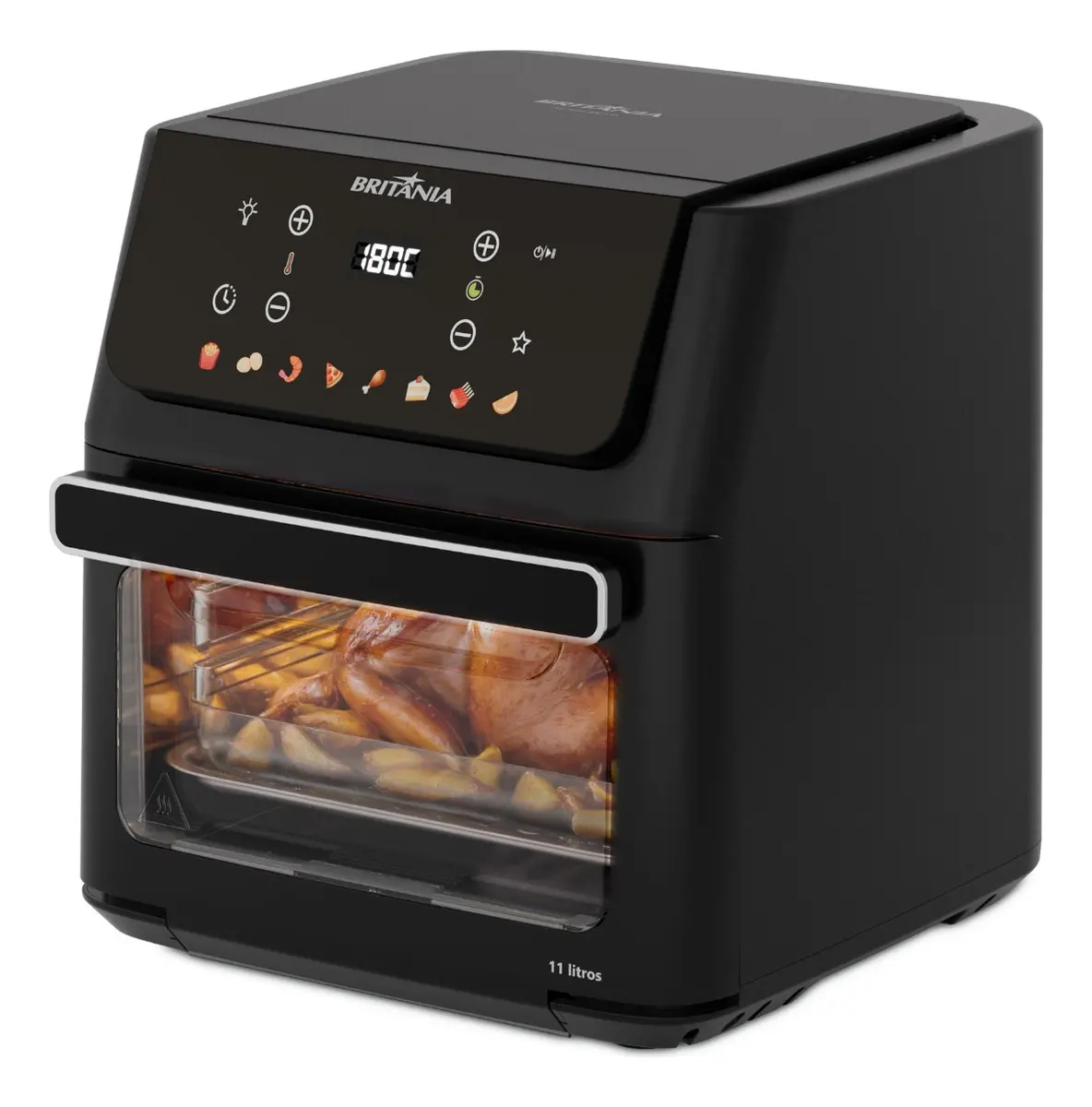 Fritadeira Air Fryer Oven Britânia 11 Litros 8 Funções 1800W 110/220V