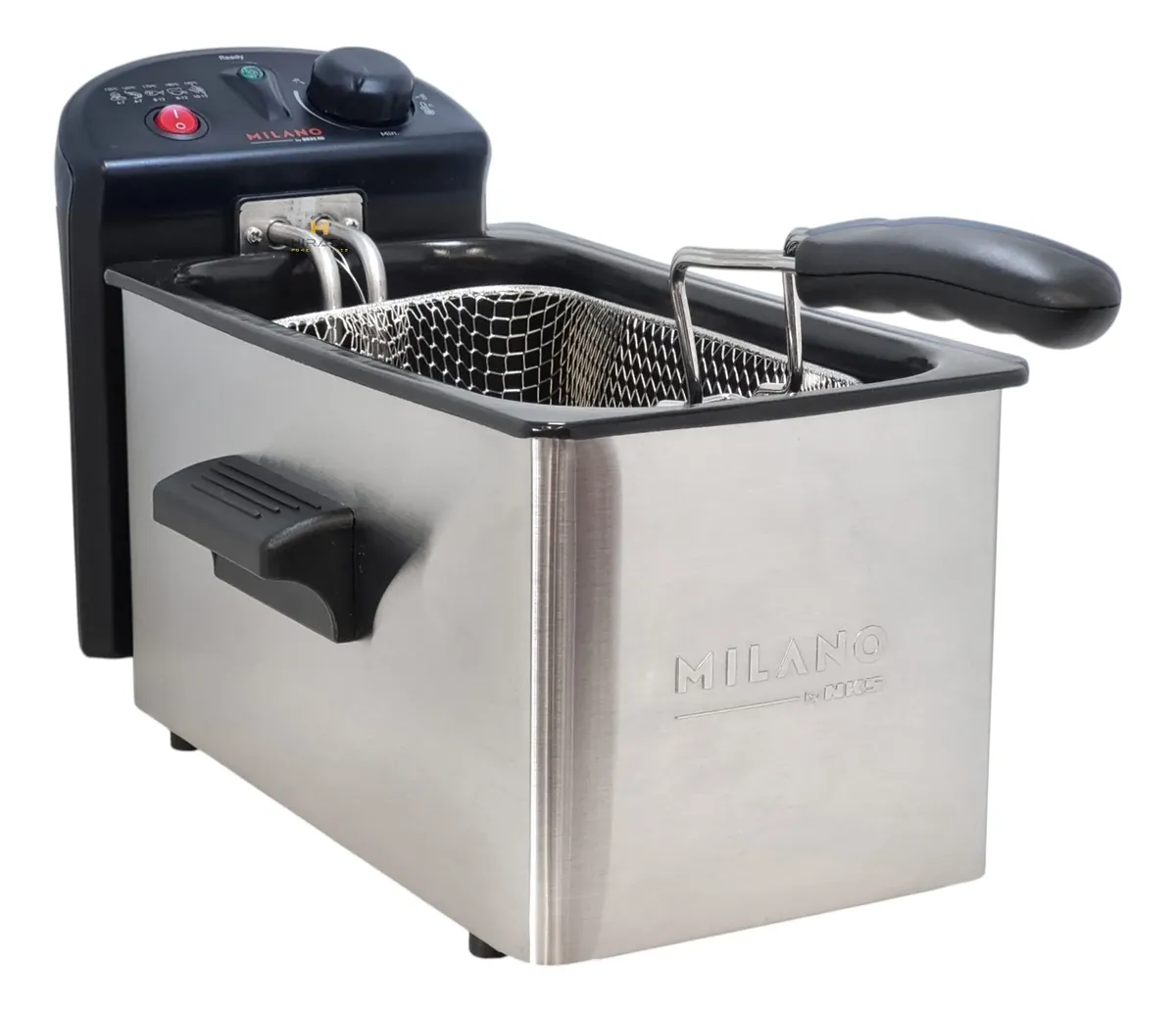 Elétrica Fritadeira Com Tampa Milano 3 Litros Inox 110v