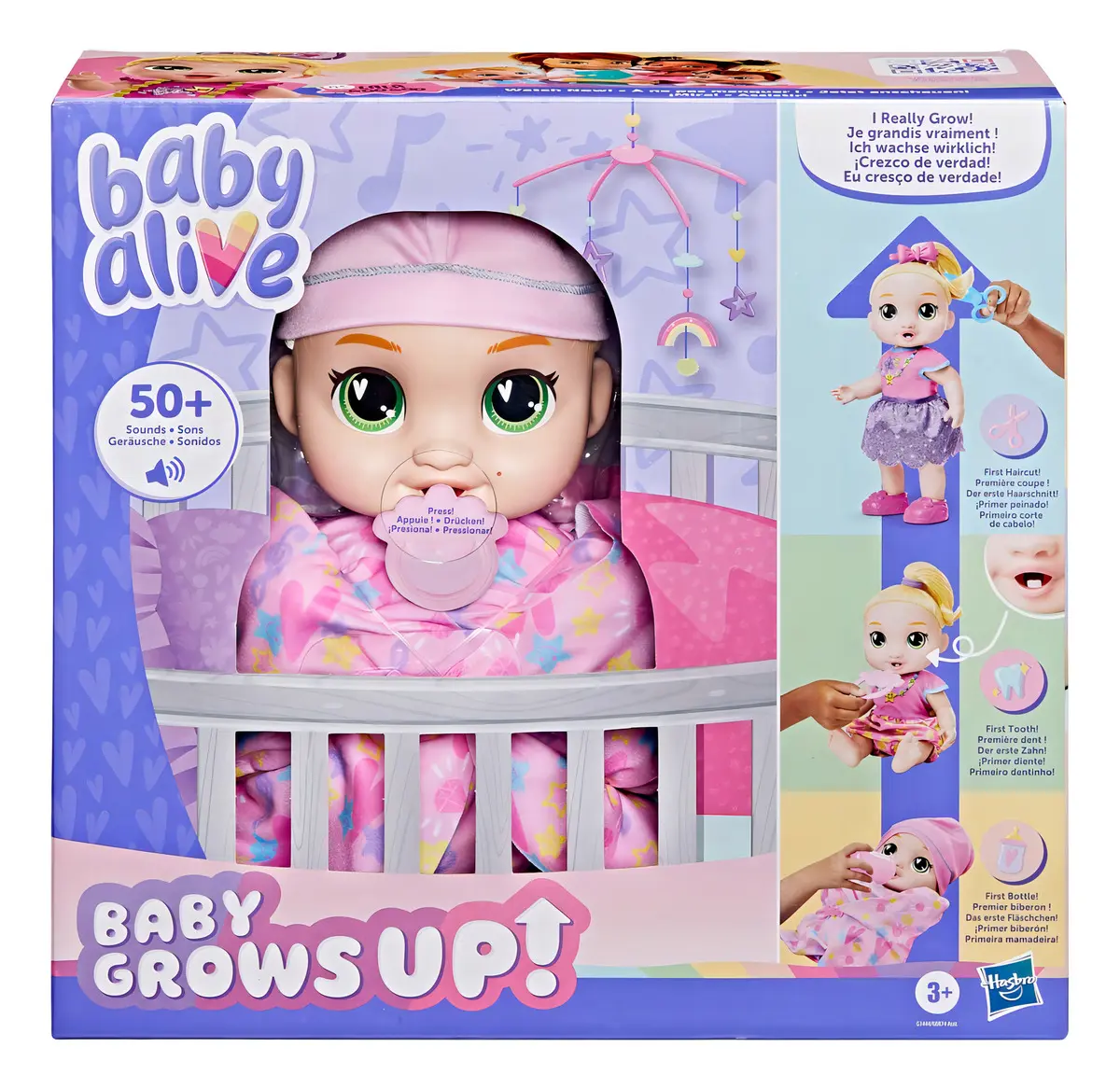 Boneca Baby Alive Baby Grows Up, LaLa Googoo - Cabelos Loiros, Brinquedo Interativo, 35 cm - A partir de 3 Anos