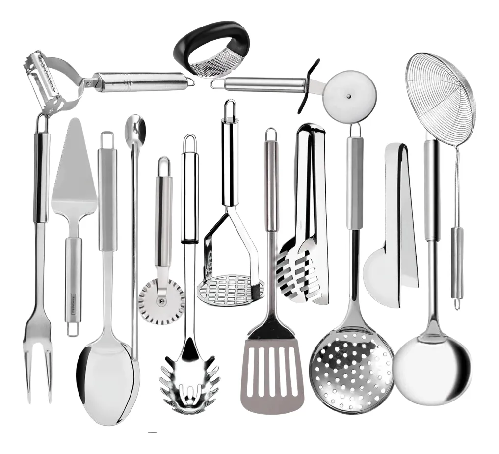 Jogo Com 16 Utensílios Inox Para