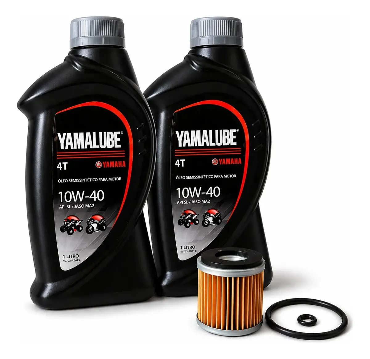 Kit Óleo Yamalube 10w40+ Filtro Óleo Fazer 250 Lander Tenere