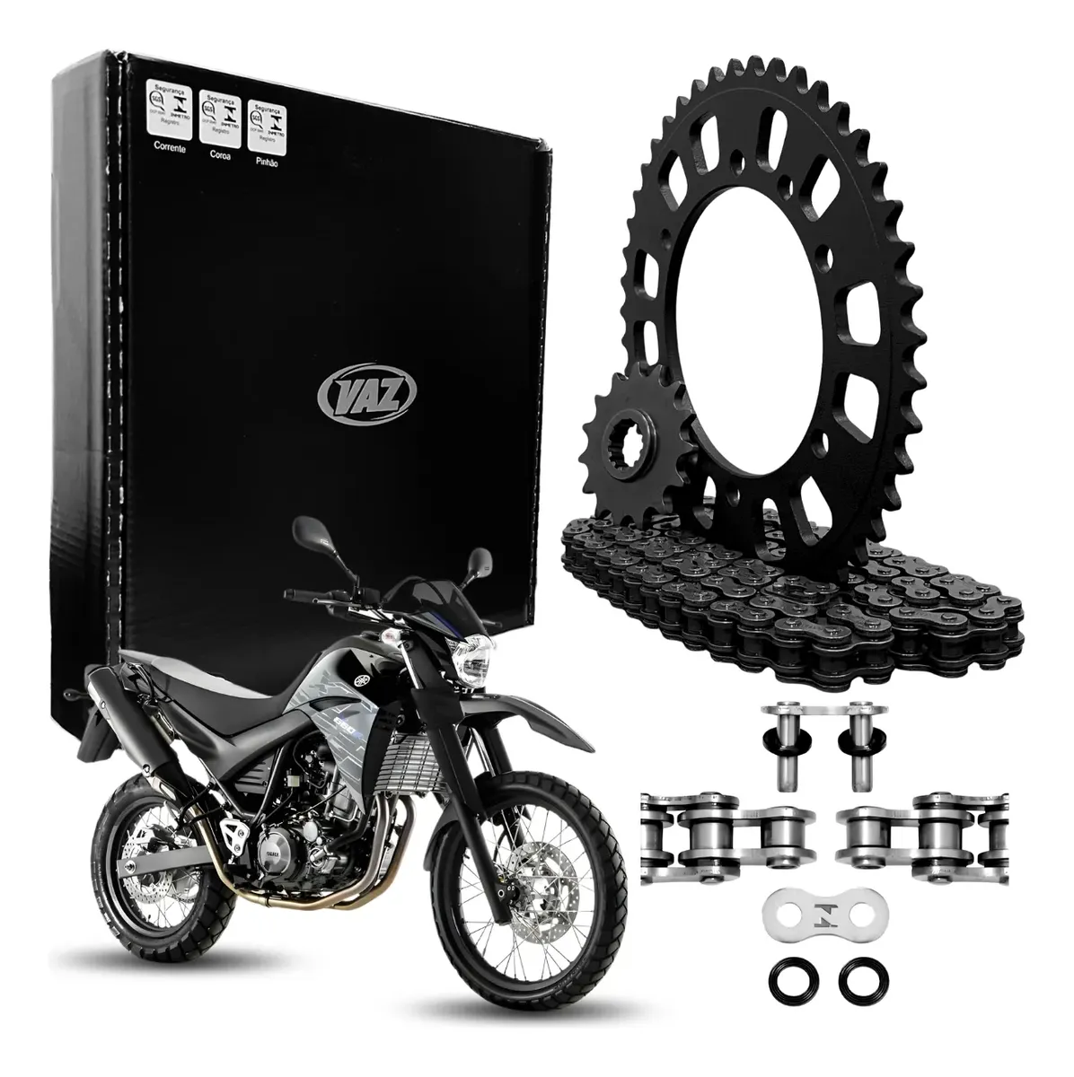 Kit Relação Transmissão Yamaha Xt 660r 2004 A 2018 Vaz