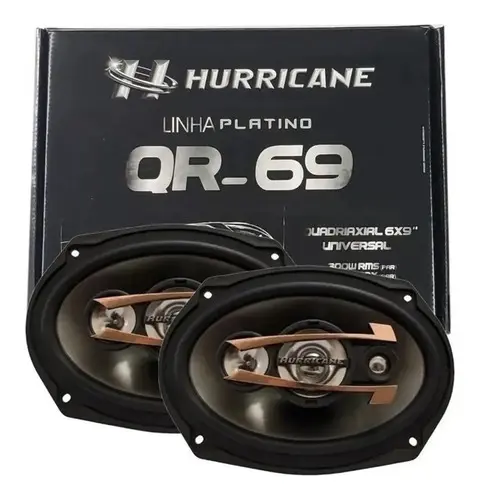 Alto-Falantes Quadriaxial 6x9 Hurricane QR69 300W 4 Ohms Carro