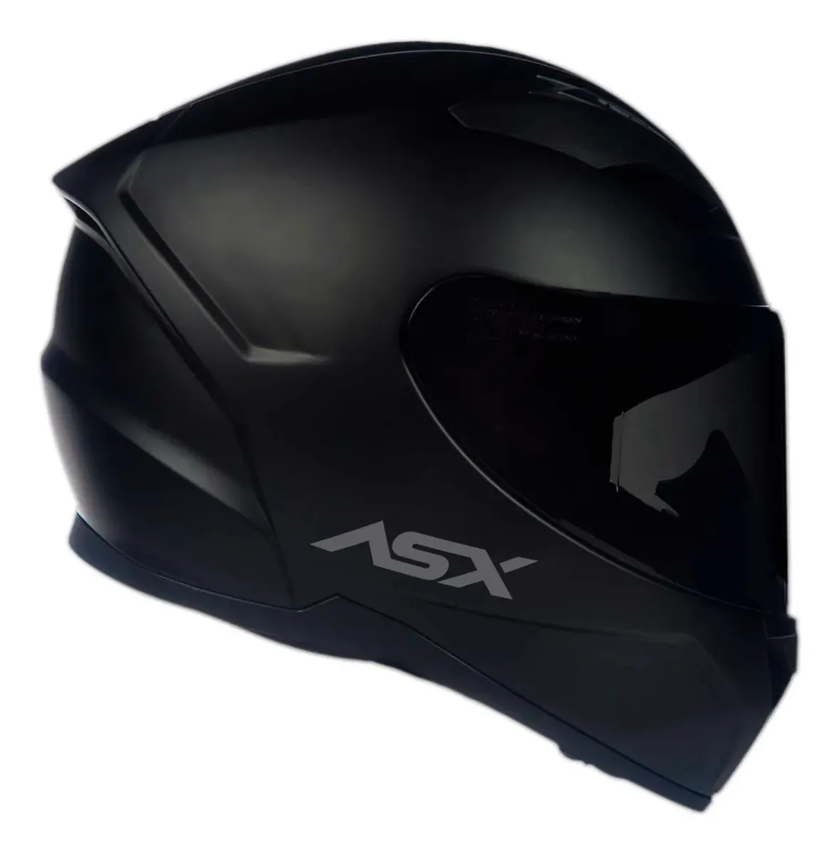 Capacete Fechado Asx City Solid Preto Fosco + Viseira Fumê Desenho Sólido Tamanho do capacete 58/M