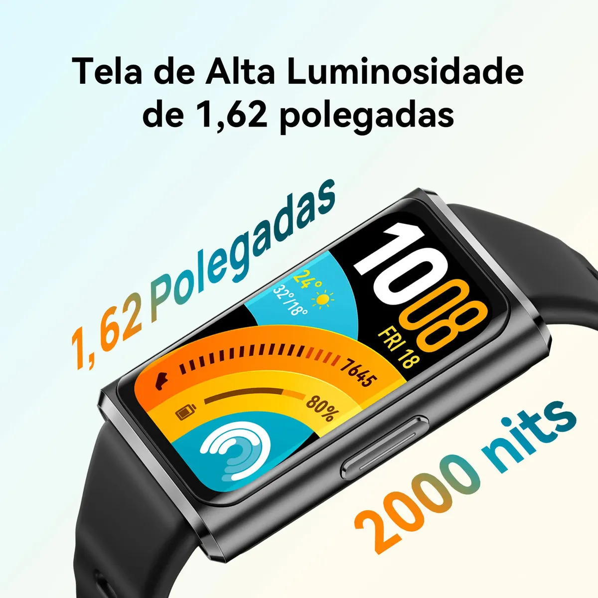 te Smartwatch HUAWEI Band 11 Pro Posicionamento GNSS Autônomo Tela 162&amp;amp;quot; AMOLED........ Bateria com Autonomia de Até 14 Dias Monitoramento Aprimorado do Sono Compatível com iOS