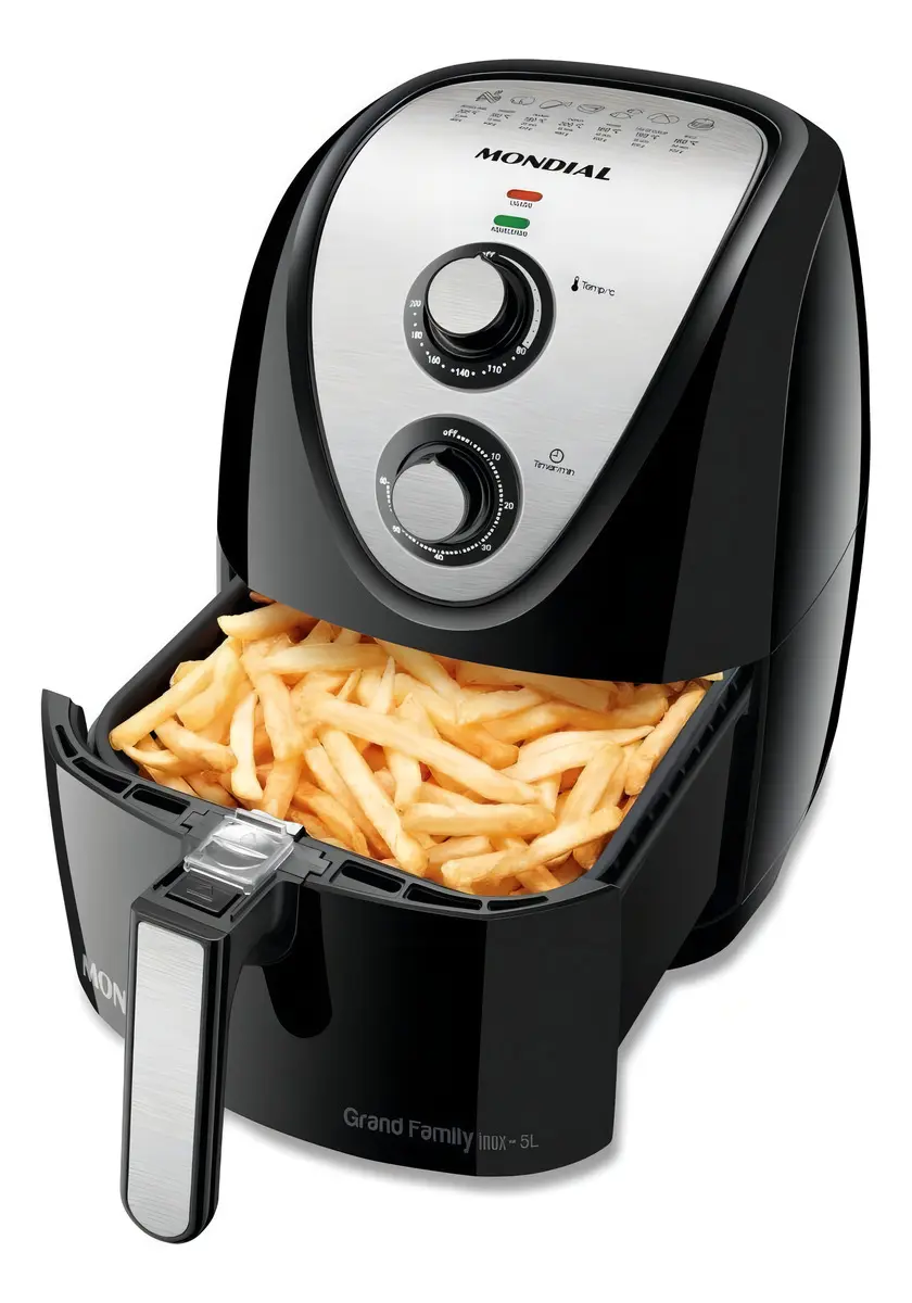 Air Fryer 5L Mondial, 1900W Fritadeira Sem Oleo